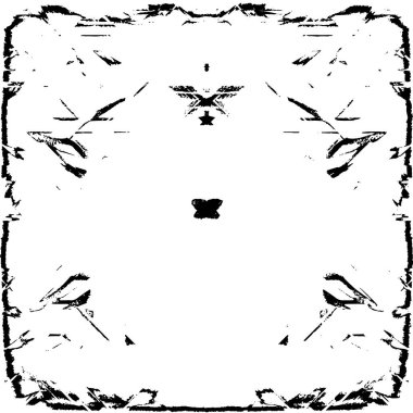 Grunge üst üste biniyor. Soyut siyah-beyaz vektör arkaplanı. Çatlak, leke ve noktalarda kirli desenli tek renkli klasik yüzey. Karanlık korku tarzında eski bir duvar.