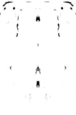 Grunge üst üste biniyor. Soyut siyah-beyaz vektör arkaplanı. Çatlak, leke ve noktalarda kirli desenli tek renkli klasik yüzey. Karanlık korku tarzında eski bir duvar.