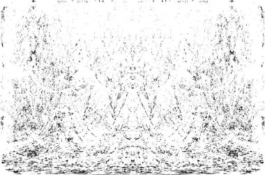 Grunge dikey olarak simetrik siyah beyaz doku. Tek renkli yıpranmış kaplama deseni. 