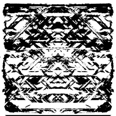 Grunge üst üste biniyor. Soyut siyah-beyaz vektör arkaplanı. Çatlak, leke ve noktalarda kirli desenli tek renkli klasik yüzey. Karanlık korku tarzında eski bir duvar.