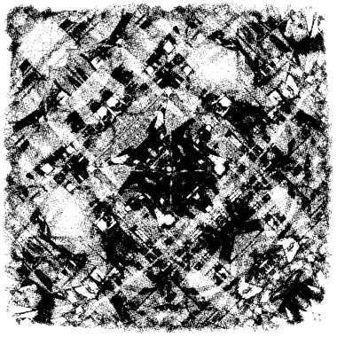 Grunge üst üste biniyor. Soyut siyah-beyaz vektör arkaplanı. Çatlak, leke ve noktalarda kirli desenli tek renkli klasik yüzey. Karanlık korku tarzında eski bir duvar.