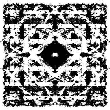 Grunge üst üste biniyor. Soyut siyah-beyaz vektör arkaplanı. Çatlak, leke ve noktalarda kirli desenli tek renkli klasik yüzey. Karanlık korku tarzında eski bir duvar.