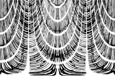 Grunge üst üste biniyor. Soyut siyah-beyaz vektör arkaplanı. Çatlak, leke ve noktalarda kirli desenli tek renkli klasik yüzey. Karanlık korku tarzında eski bir duvar.