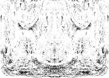 Grunge dikey olarak simetrik siyah beyaz doku. Tek renkli yıpranmış kaplama deseni. 