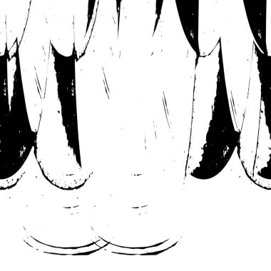 Grunge üst üste biniyor. Soyut siyah-beyaz vektör arkaplanı. Çatlak, leke ve noktalarda kirli desenli tek renkli klasik yüzey. Karanlık korku tarzında eski bir duvar.