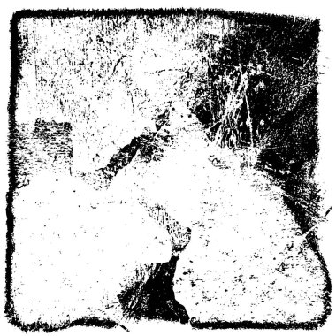 Grunge üst üste biniyor. Soyut siyah-beyaz vektör arkaplanı. Çatlak, leke ve noktalarda kirli desenli tek renkli klasik yüzey. Karanlık korku tarzında eski bir duvar.