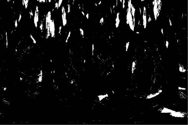 Grunge üst üste biniyor. Soyut siyah-beyaz vektör arkaplanı. Çatlak, leke ve noktalarda kirli desenli tek renkli klasik yüzey. Karanlık korku tarzında eski bir duvar.