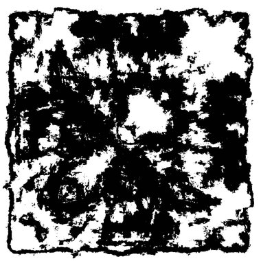 Grunge üst üste biniyor. Soyut siyah-beyaz vektör arkaplanı. Çatlak, leke ve noktalarda kirli desenli tek renkli klasik yüzey. Karanlık korku tarzında eski bir duvar.