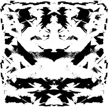 Grunge üst üste biniyor. Soyut siyah-beyaz vektör arkaplanı. Çatlak, leke ve noktalarda kirli desenli tek renkli klasik yüzey. Karanlık korku tarzında eski bir duvar.