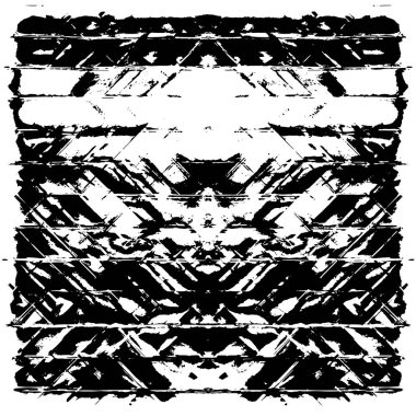 Grunge üst üste biniyor. Soyut siyah-beyaz vektör arkaplanı. Çatlak, leke ve noktalarda kirli desenli tek renkli klasik yüzey. Karanlık korku tarzında eski bir duvar.