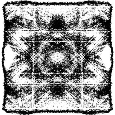 Grunge üst üste biniyor. Soyut siyah-beyaz vektör arkaplanı. Çatlak, leke ve noktalarda kirli desenli tek renkli klasik yüzey. Karanlık korku tarzında eski bir duvar.