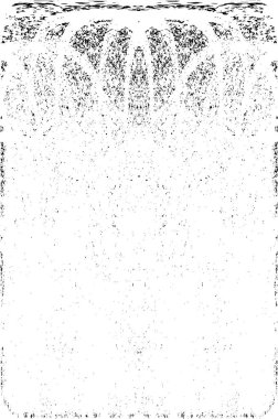 Grunge dikey olarak simetrik siyah beyaz doku. Tek renkli yıpranmış kaplama deseni. 