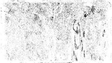 Grunge üst üste biniyor. Soyut siyah-beyaz vektör arkaplanı. Çatlak, leke ve noktalarda kirli desenli tek renkli klasik yüzey. Karanlık korku tarzında eski bir duvar.