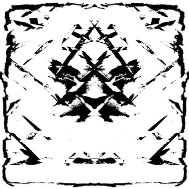 Grunge üst üste biniyor. Soyut siyah-beyaz vektör arkaplanı. Çatlak, leke ve noktalarda kirli desenli tek renkli klasik yüzey. Karanlık korku tarzında eski bir duvar.