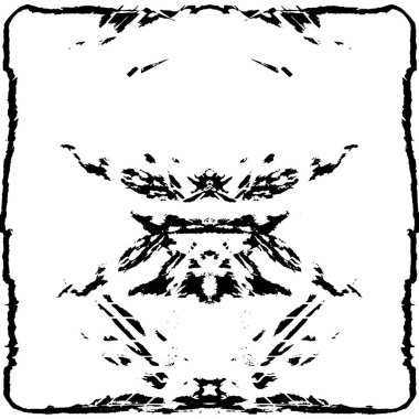 Grunge üst üste biniyor. Soyut siyah-beyaz vektör arkaplanı. Çatlak, leke ve noktalarda kirli desenli tek renkli klasik yüzey. Karanlık korku tarzında eski bir duvar.