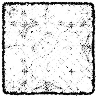 Grunge üst üste biniyor. Soyut siyah-beyaz vektör arkaplanı. Çatlak, leke ve noktalarda kirli desenli tek renkli klasik yüzey. Karanlık korku tarzında eski bir duvar.