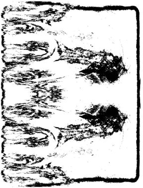 Grunge üst üste biniyor. Soyut siyah-beyaz vektör arkaplanı. Çatlak, leke ve noktalarda kirli desenli tek renkli klasik yüzey. Karanlık korku tarzında eski bir duvar.