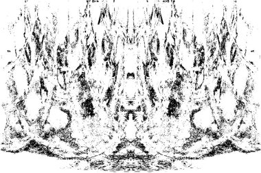 Grunge dikey olarak simetrik siyah beyaz doku. Tek renkli yıpranmış kaplama deseni. 