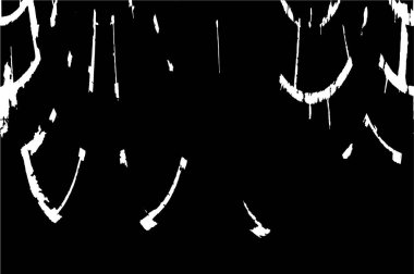 Grunge üst üste biniyor. Soyut siyah-beyaz vektör arkaplanı. Çatlak, leke ve noktalarda kirli desenli tek renkli klasik yüzey. Karanlık korku tarzında eski bir duvar.