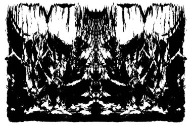 Grunge üst üste biniyor. Soyut siyah-beyaz vektör arkaplanı. Çatlak, leke ve noktalarda kirli desenli tek renkli klasik yüzey. Karanlık korku tarzında eski bir duvar.