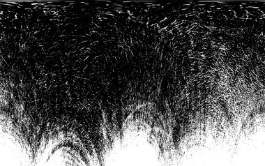 Grunge üst üste biniyor. Soyut siyah-beyaz vektör arkaplanı. Çatlak, leke ve noktalarda kirli desenli tek renkli klasik yüzey. Karanlık korku tarzında eski bir duvar.