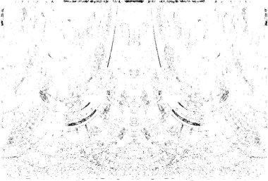 Grunge dikey olarak simetrik siyah beyaz doku. Tek renkli yıpranmış kaplama deseni. 