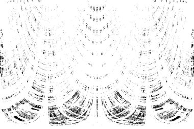 Grunge dikey olarak simetrik siyah beyaz doku. Tek renkli yıpranmış kaplama deseni. 