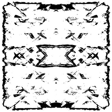 Grunge üst üste biniyor. Soyut siyah-beyaz vektör arkaplanı. Çatlak, leke ve noktalarda kirli desenli tek renkli klasik yüzey. Karanlık korku tarzında eski bir duvar.