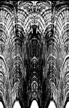 Grunge üst üste biniyor. Soyut siyah-beyaz vektör arkaplanı. Çatlak, leke ve noktalarda kirli desenli tek renkli klasik yüzey. Karanlık korku tarzında eski bir duvar.