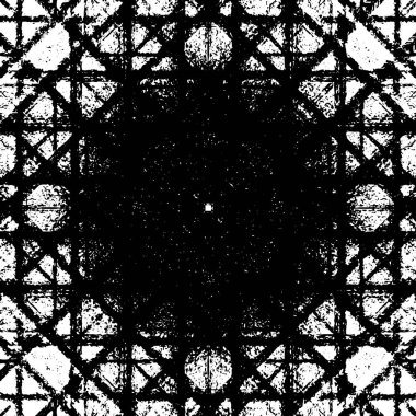 Grunge üst üste biniyor. Soyut siyah-beyaz vektör arkaplanı. Çatlak, leke ve noktalarda kirli desenli tek renkli klasik yüzey. Karanlık korku tarzında eski bir duvar.