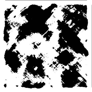 Grunge üst üste biniyor. Soyut siyah-beyaz vektör arkaplanı. Çatlak, leke ve noktalarda kirli desenli tek renkli klasik yüzey. Karanlık korku tarzında eski bir duvar.