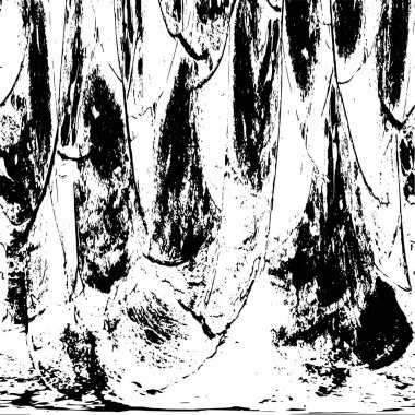 Grunge üst üste biniyor. Soyut siyah-beyaz vektör arkaplanı. Çatlak, leke ve noktalarda kirli desenli tek renkli klasik yüzey. Karanlık korku tarzında eski bir duvar.