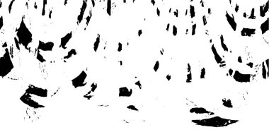 Grunge üst üste biniyor. Soyut siyah-beyaz vektör arkaplanı. Çatlak, leke ve noktalarda kirli desenli tek renkli klasik yüzey. Karanlık korku tarzında eski bir duvar.