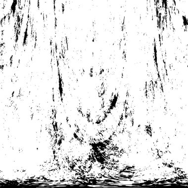 Grunge üst üste biniyor. Soyut siyah-beyaz vektör arkaplanı. Çatlak, leke ve noktalarda kirli desenli tek renkli klasik yüzey. Karanlık korku tarzında eski bir duvar.