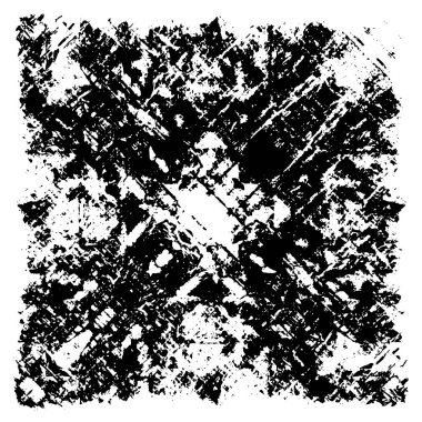 Grunge üst üste biniyor. Soyut siyah-beyaz vektör arkaplanı. Çatlak, leke ve noktalarda kirli desenli tek renkli klasik yüzey. Karanlık korku tarzında eski bir duvar.