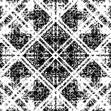 Grunge üst üste biniyor. Soyut siyah-beyaz vektör arkaplanı. Çatlak, leke ve noktalarda kirli desenli tek renkli klasik yüzey. Karanlık korku tarzında eski bir duvar.