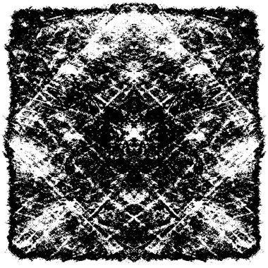 Grunge üst üste biniyor. Soyut siyah-beyaz vektör arkaplanı. Çatlak, leke ve noktalarda kirli desenli tek renkli klasik yüzey. Karanlık korku tarzında eski bir duvar.