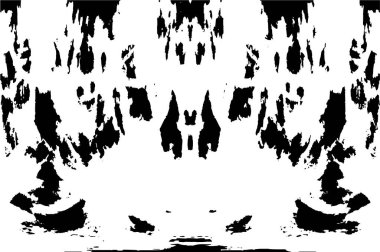 Grunge üst üste biniyor. Soyut siyah-beyaz vektör arkaplanı. Çatlak, leke ve noktalarda kirli desenli tek renkli klasik yüzey. Karanlık korku tarzında eski bir duvar.
