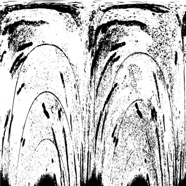 Grunge üst üste biniyor. Soyut siyah-beyaz vektör arkaplanı. Çatlak, leke ve noktalarda kirli desenli tek renkli klasik yüzey. Karanlık korku tarzında eski bir duvar.