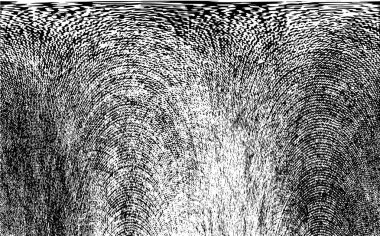 Grunge üst üste biniyor. Soyut siyah-beyaz vektör arkaplanı. Çatlak, leke ve noktalarda kirli desenli tek renkli klasik yüzey. Karanlık korku tarzında eski bir duvar.