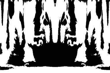 Grunge üst üste biniyor. Soyut siyah-beyaz vektör arkaplanı. Çatlak, leke ve noktalarda kirli desenli tek renkli klasik yüzey. Karanlık korku tarzında eski bir duvar.