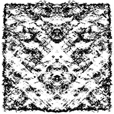 Grunge üst üste biniyor. Soyut siyah-beyaz vektör arkaplanı. Çatlak, leke ve noktalarda kirli desenli tek renkli klasik yüzey. Karanlık korku tarzında eski bir duvar.