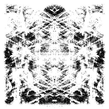 Grunge üst üste biniyor. Soyut siyah-beyaz vektör arkaplanı. Çatlak, leke ve noktalarda kirli desenli tek renkli klasik yüzey. Karanlık korku tarzında eski bir duvar.