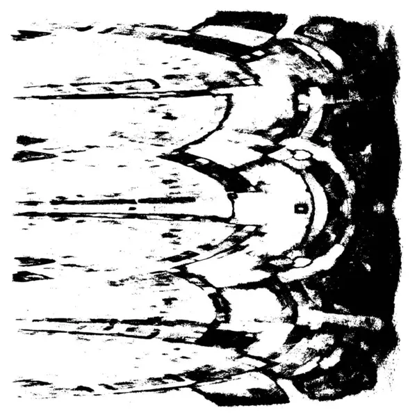 Çizik ve çiziklerle dolu siyah beyaz bir arka plan. Soyut vektör illüstrasyonu. 