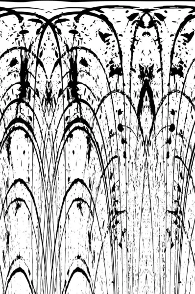 Çizik ve çiziklerle dolu siyah beyaz bir arka plan. Soyut vektör illüstrasyonu. 