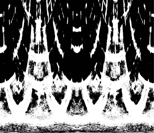 Grunge dikey olarak simetrik siyah beyaz doku. Tek renkli yıpranmış kaplama deseni. 