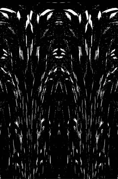 Grunge dikey olarak simetrik siyah beyaz doku. Tek renkli yıpranmış kaplama deseni. 