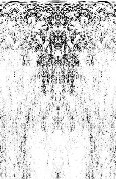 Grunge dikey olarak simetrik siyah beyaz doku. Tek renkli yıpranmış kaplama deseni. 