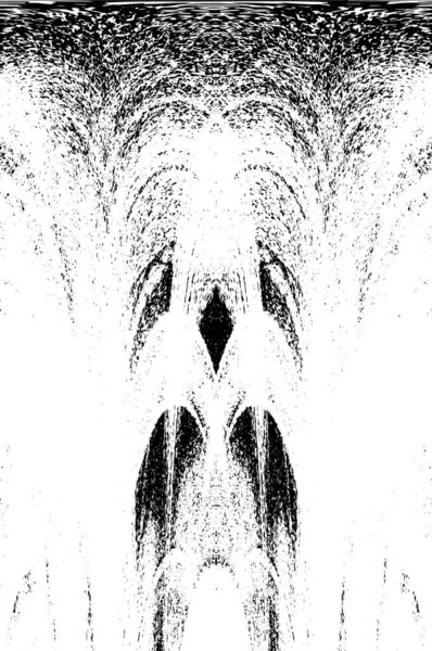 Grunge dikey olarak simetrik siyah beyaz doku. Tek renkli yıpranmış kaplama deseni. 