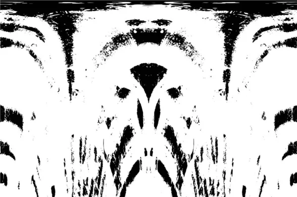 Grunge dikey olarak simetrik siyah beyaz doku. Tek renkli yıpranmış kaplama deseni. 